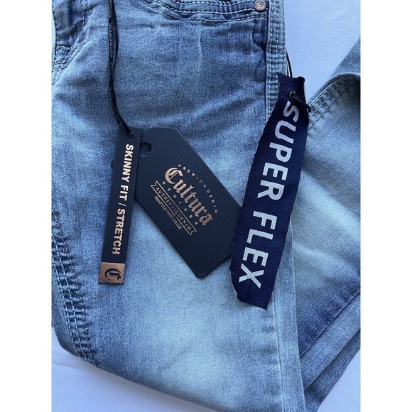 Cultura New York Pants Womens 10 Light Denim Jeans Skinny Mid Rise Super Flex - Picture 3 of 16